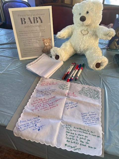 Customer photo review of Snowy Blessing Bear® Baby Shower Bundle
