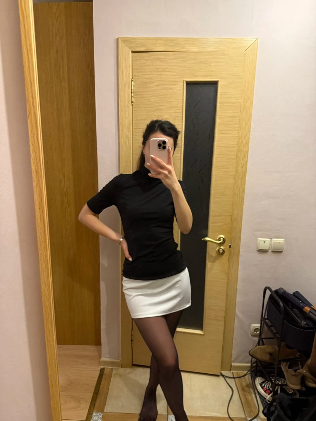Customer photo review of Lisbeth High Neck Mini Dress