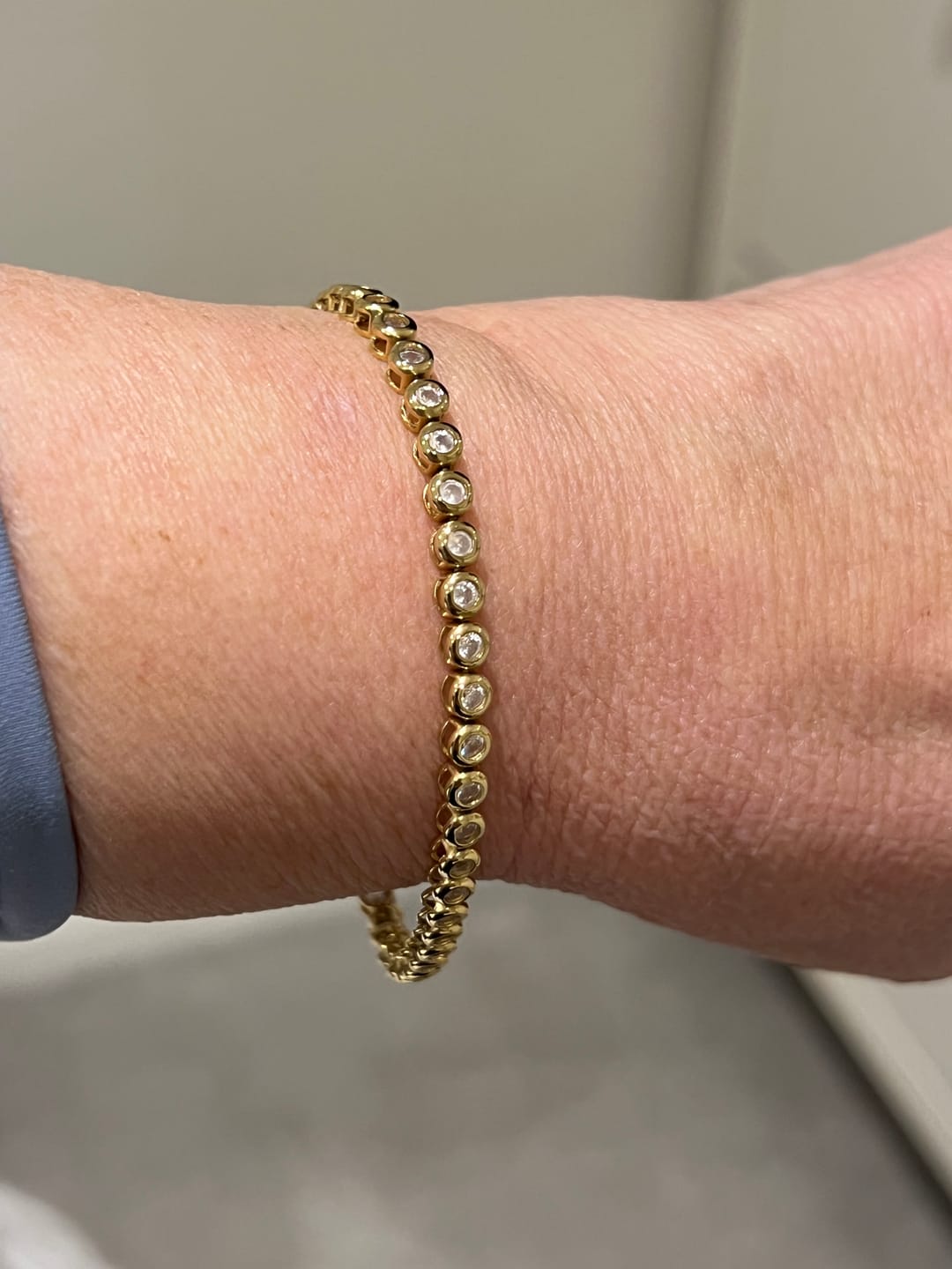 Customer photo review of Classic Bezel Tennis Bracelet