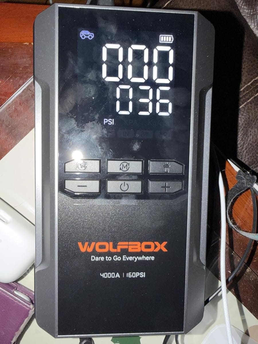 Customer photo review of 4-in-1 Jump Starter with Air Compressor Tire Inflator | Exclusive 42-Month Warranty– Wolfbox MegaVolt 24Air