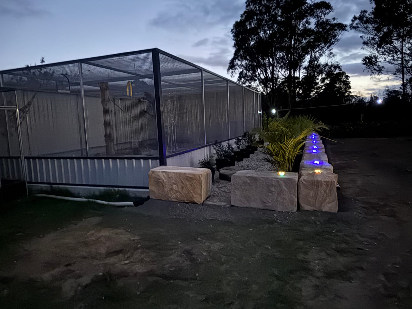 Customer photo review of GardenBrite™ Onyx Solar Ground Light Pack