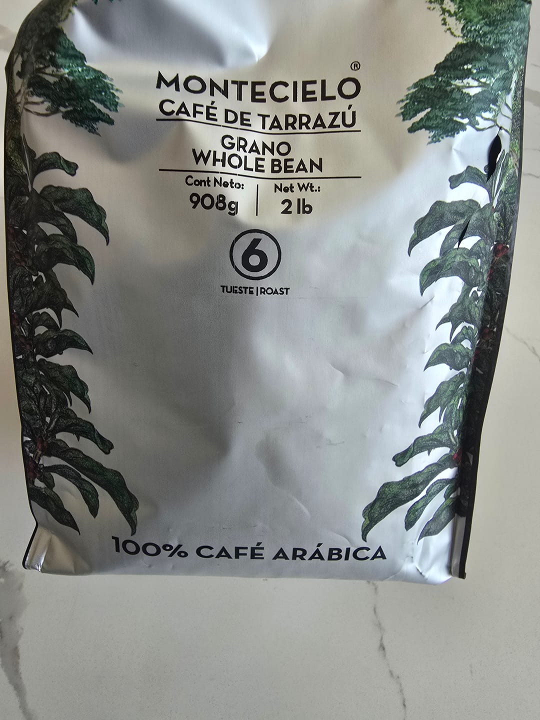 Customer photo review of COSTA RICAN MONTECIELO COFFEE FROM TARRAZÚ 2LB