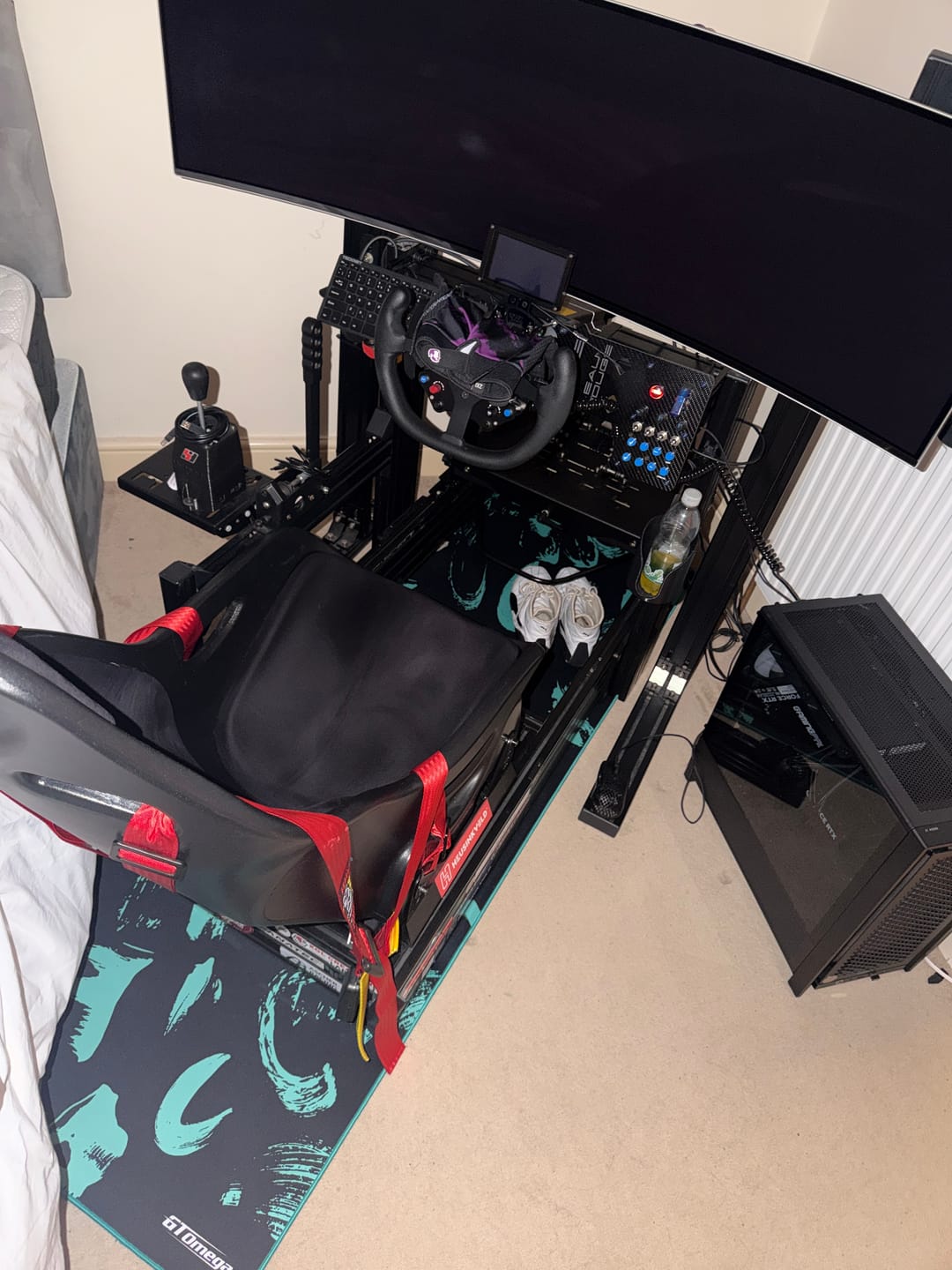 Customer photo review of Simulator Floor Mat - Jimmy Broadbent Edition