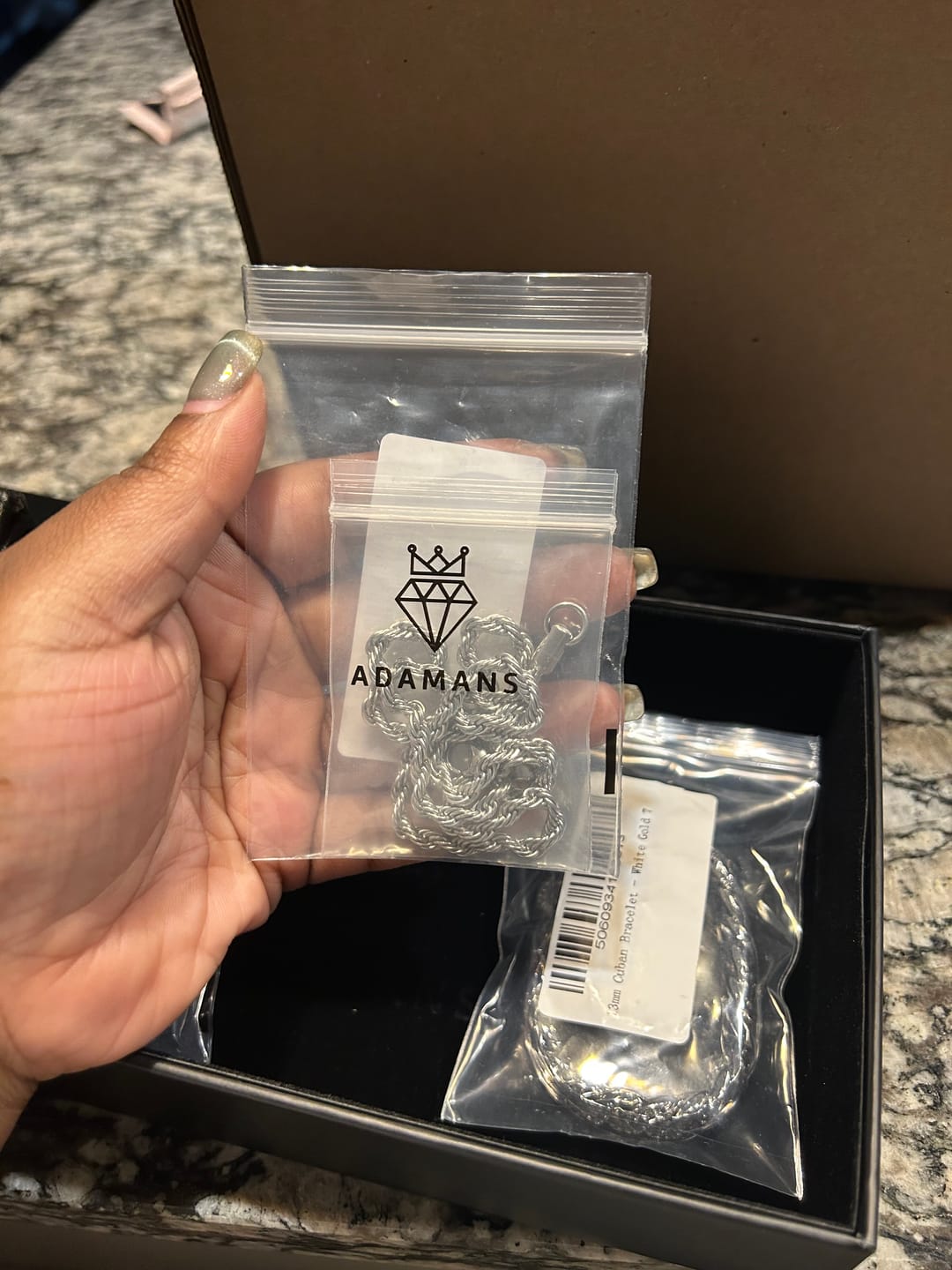 Customer photo review of 4mm Rope Chain - White Gold