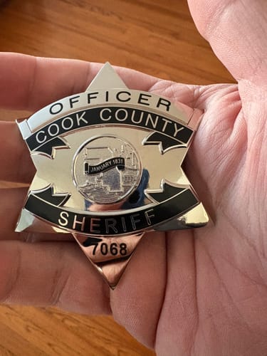 Customer photo review of CCSO Cook County Sheriff Star Officer Badge Premium Enamel Exact Replica