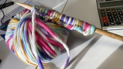 Customer photo review of KNITTING KIT CINDY CARDIGAN