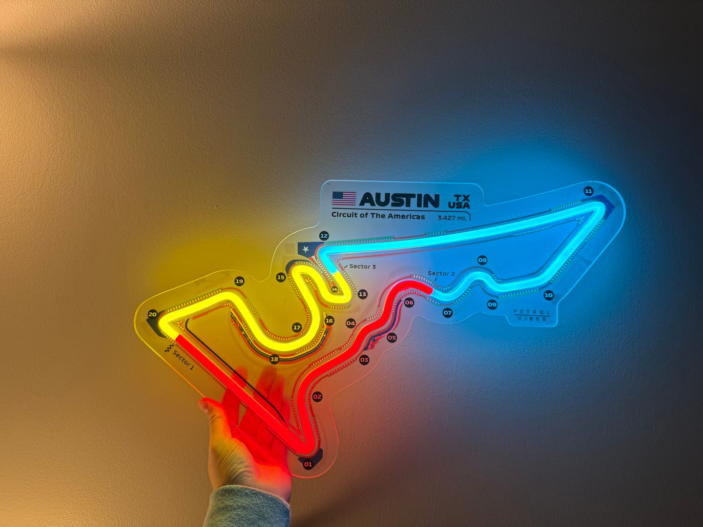 Customer photo review of Circuit Of America COTA Neon Race Track