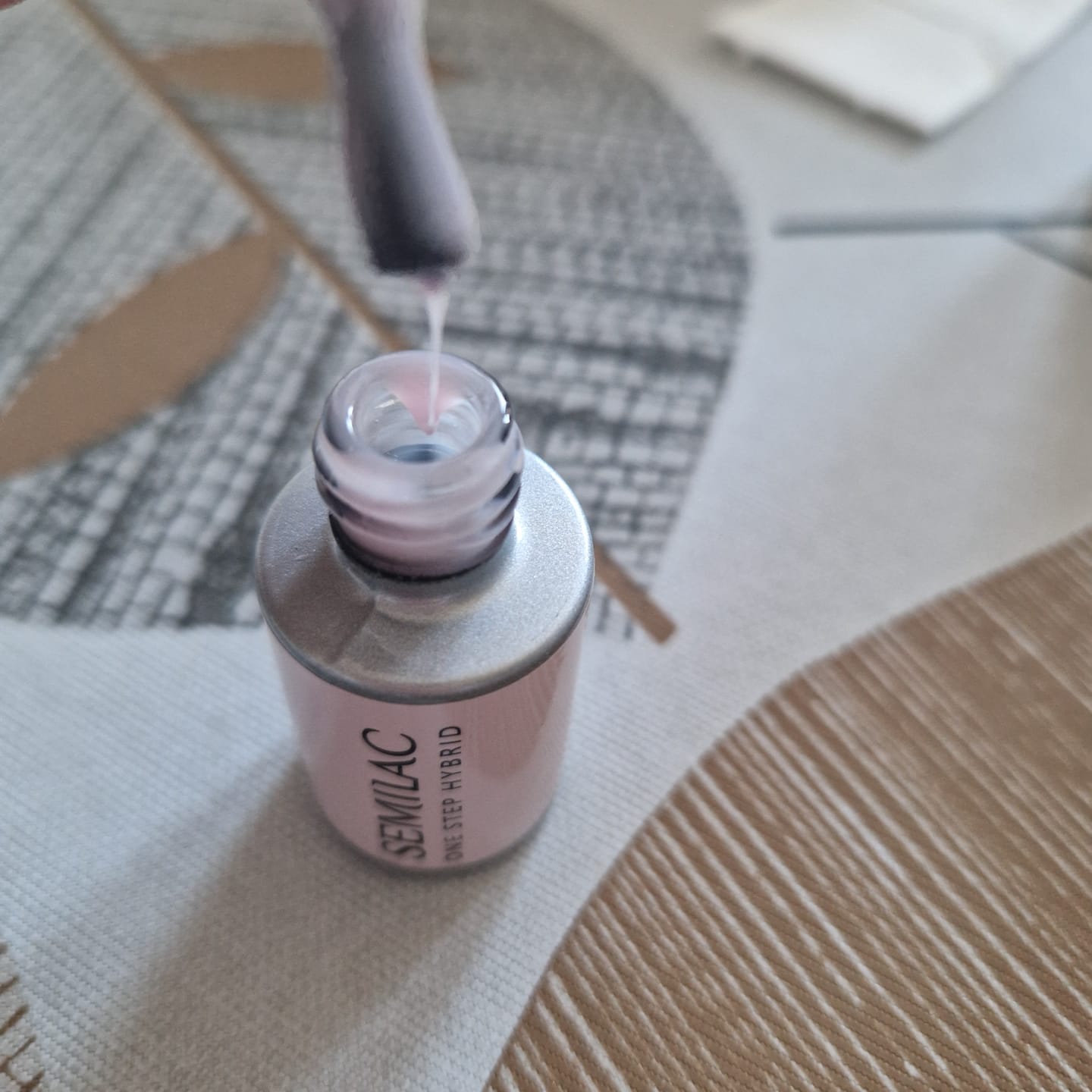 Customer photo review of Semilac One Step Gel Polish Bottle 5ml 252 Milky Pink