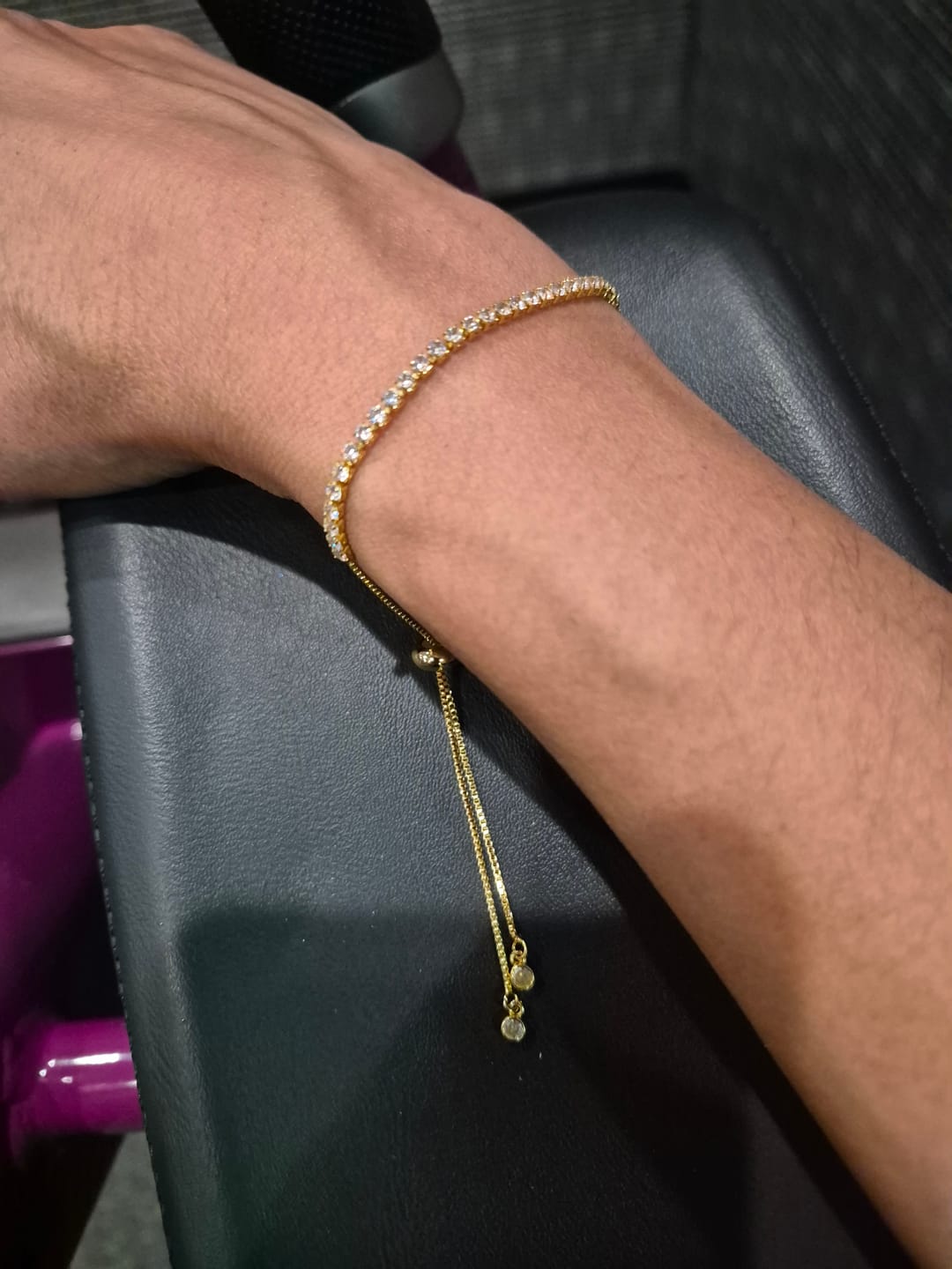 Customer photo review of Melly Adjustable Tennis Bracelet