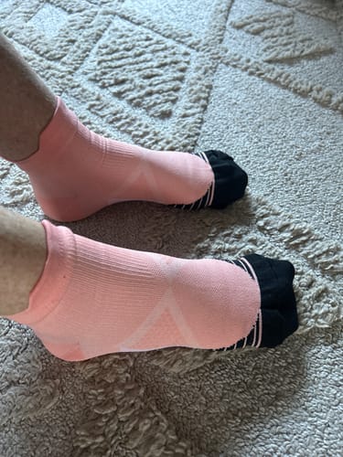 Customer photo review of Peach Ankle Compression Socks