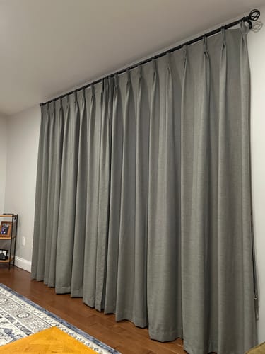 Customer photo review of Jessa Densely Woven Linen Curtains – Pinch Pleat Light Filtering for Living Room