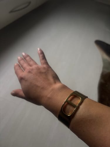 Customer photo review of CD CUFF BRACELET GOLD