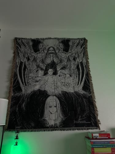 Customer photo review of RUMBLING AWAKENS WOVEN BLANKET TAPESTRY