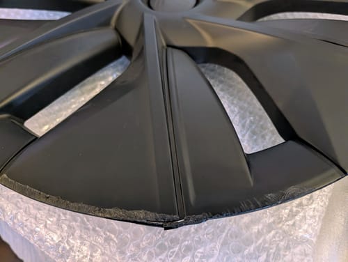 Customer photo review of TESPLUS 19'' Gemini Style Wheel Cover for Model Y
