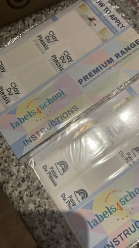 Customer photo review of Wrap-around Pencil & Pen Labels