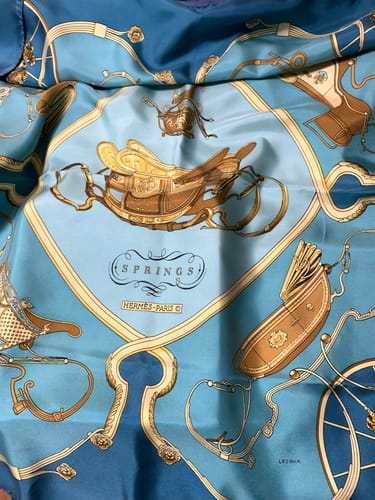 Customer photo review of Hermès Springs Silk Scarf