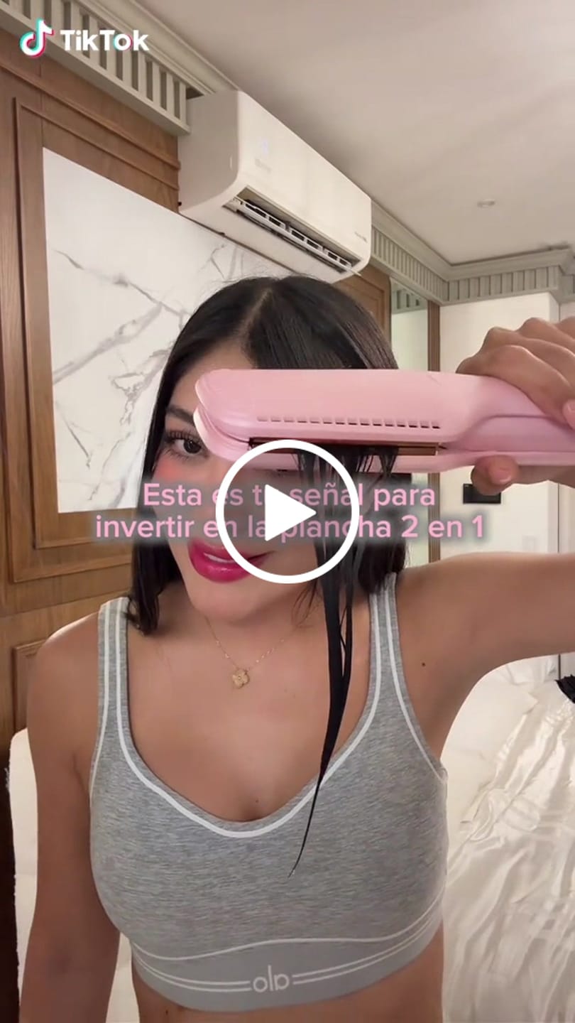 Customer video review of Plancha 2 En 1 Diana Fletes Para Cabello Húmedo y Seco TiTanium Galvanizado