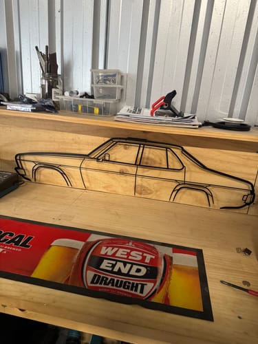 Customer photo review of Holden Kingswood HQ 4 Door Metal Wall Art Silhouette