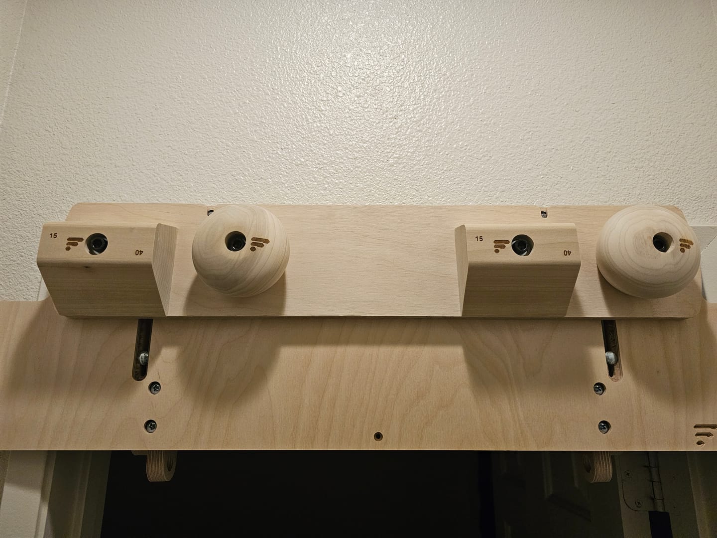 Customer photo review of Hangboard Doorway Mount