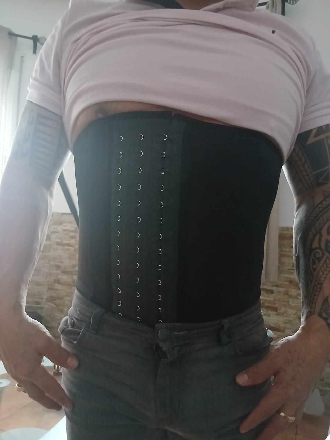Customer photo review of FAJA CINTURA DE LÁTEX PARA HOMBRE CINTURILLA DE COMPRESIÓN