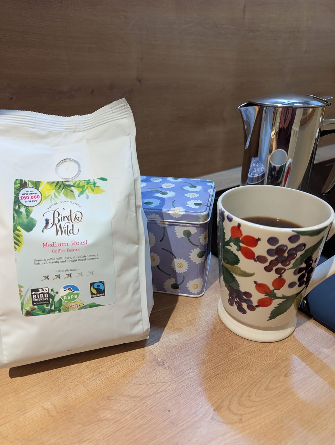 Customer photo review of Medium Roast Fairtrade Organic Coffee, Beans or Ground - 200g, 500g, 1kg