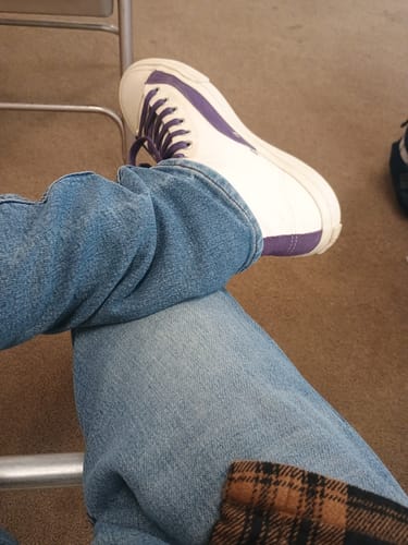 Customer photo review of All-American High-Top White/Eggplant