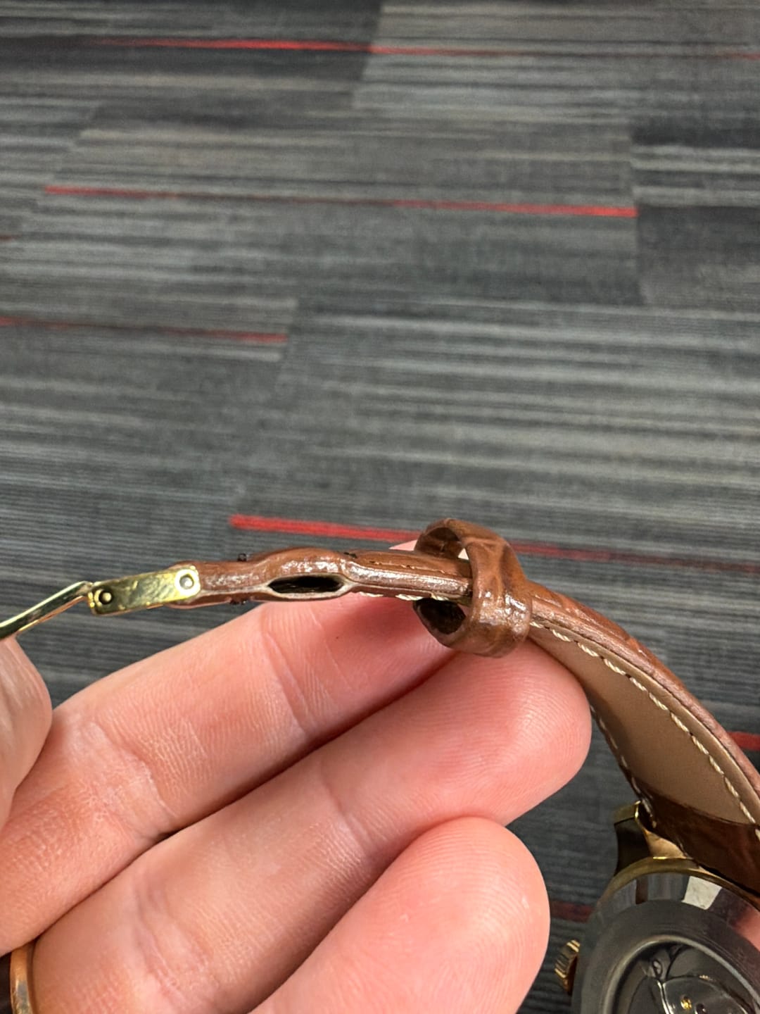 Customer photo review of Suunto Genuine Leather Band - Crocodile Pattern Classic