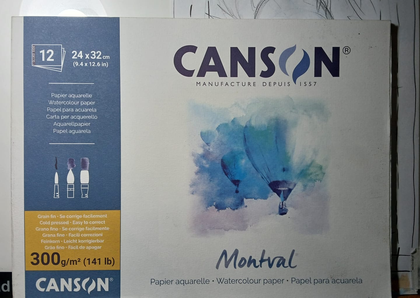 Customer photo review of Canson Montval - Block Acuarela Grano Fino 12 hojas, 300 g/m2