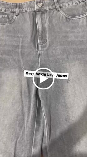 Customer video review of LILY Grey Wide-Leg Jeans