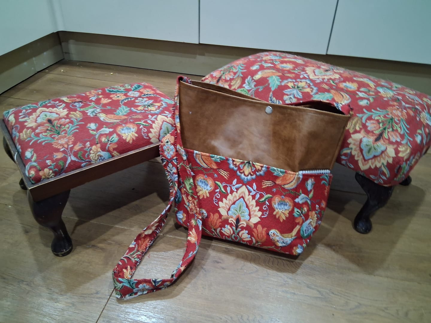 Customer photo review of Birds and Flowers Tapestry Fabric