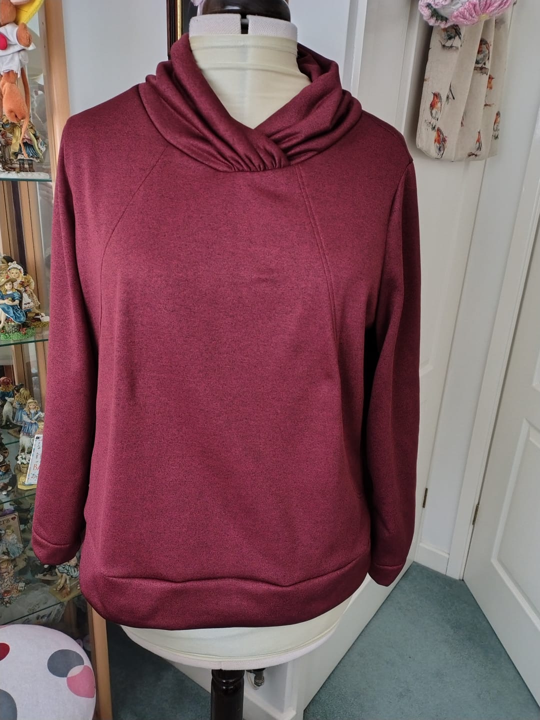 Customer photo review of Wine Melange Sweatshirt Fabric