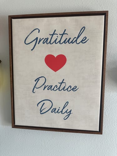 Customer photo review of Personalized Handwriting Sign of Loved Ones Actual Hand Written Note on Canvas