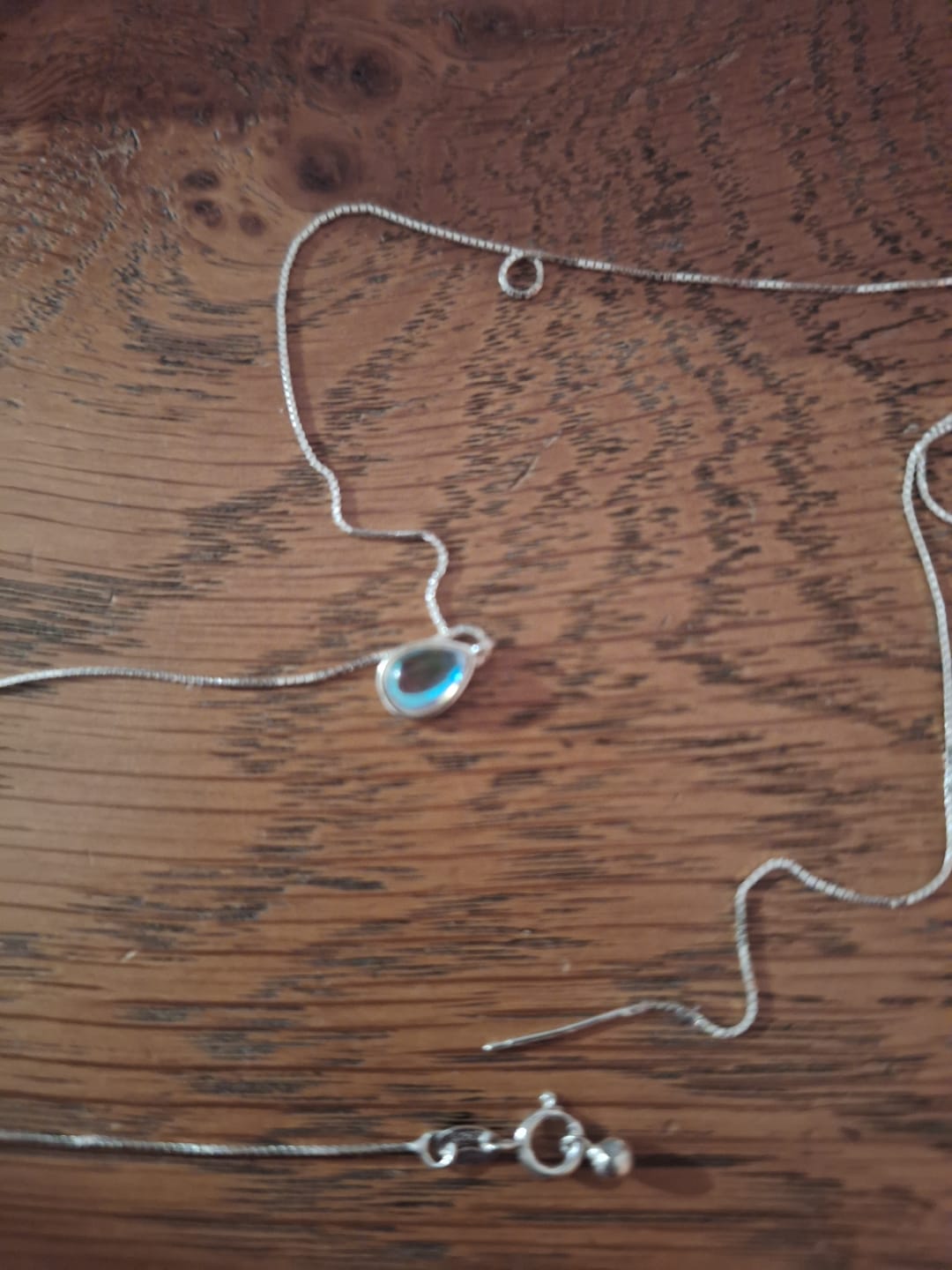 Customer photo review of Mondstein Halskette - S925 Silber