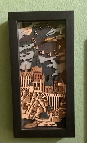 Customer photo review of HOGWARTS™ 3D WOOD WALL CLOCK