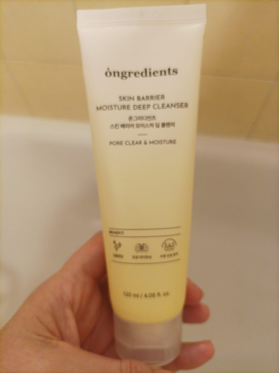 Customer photo review of Dziļi attīroša putu želeja Ongredients Skin Barrier Moisture Deep Cleanser