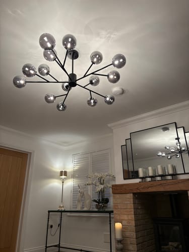 Customer photo review of 15-Light Sputnik Modern Sphere Chandelier