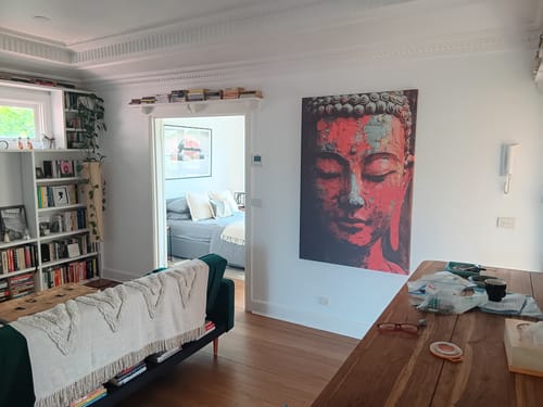 Red Buddha Wall Art — photo client