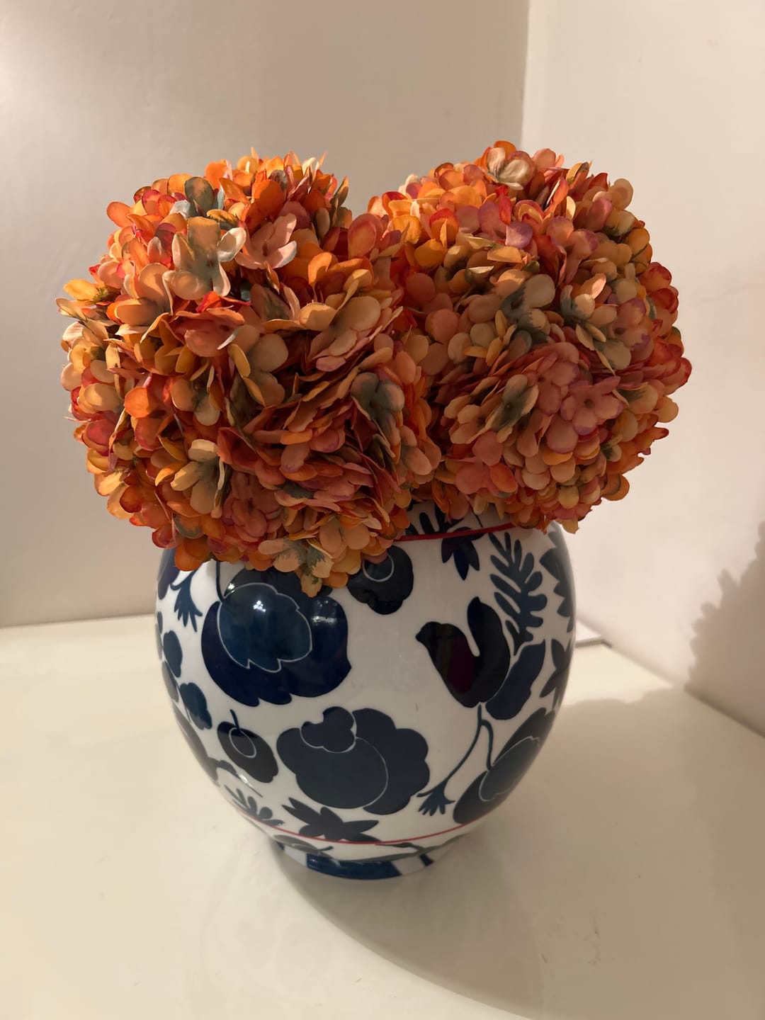 Customer photo review of Grote Zijden Hortensia - Oranje