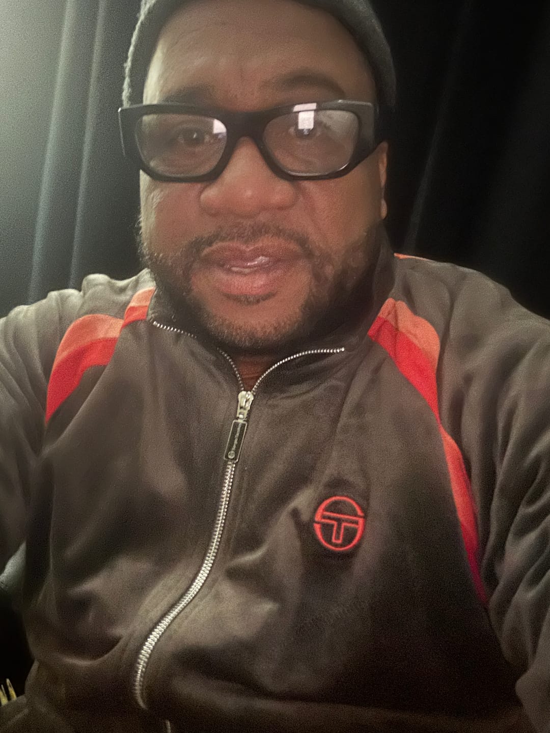 Customer photo review of Banda Velour Track Jacket- Maritime Blue