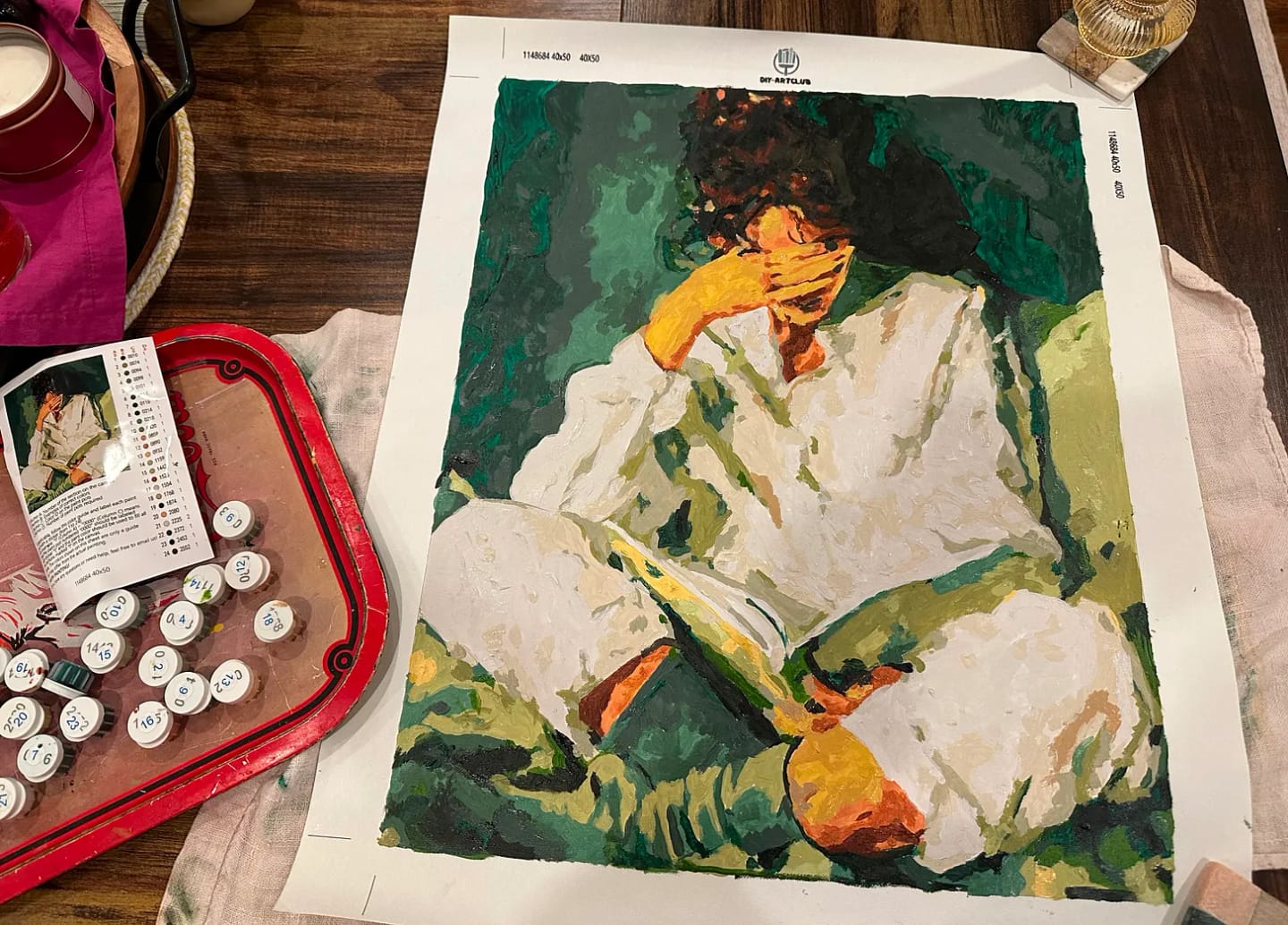 Customer photo review of Reading time | Paint by Number