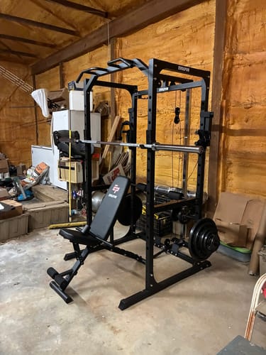 Customer photo review of EVOLPOW P2A Brute All-in-One Power Rack Home Gym - For Beginner