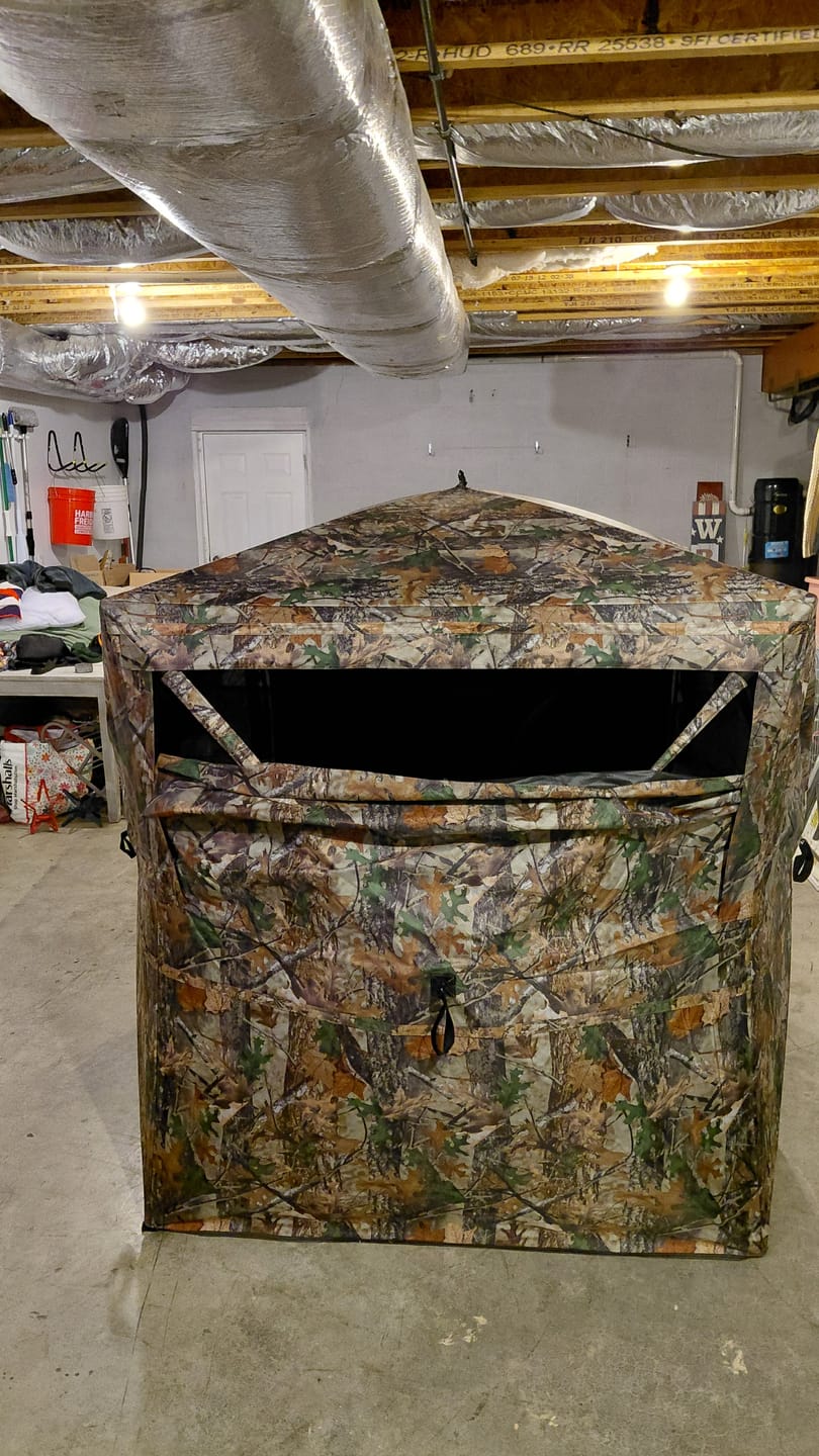 Customer photo review of 270° See Through 1-2 Person Hunting Blind, Pop Up Ground Deer Blind
