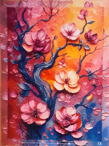 Customer photo review of 5D Diamond Painting – Blütenzauber im Abendlicht
