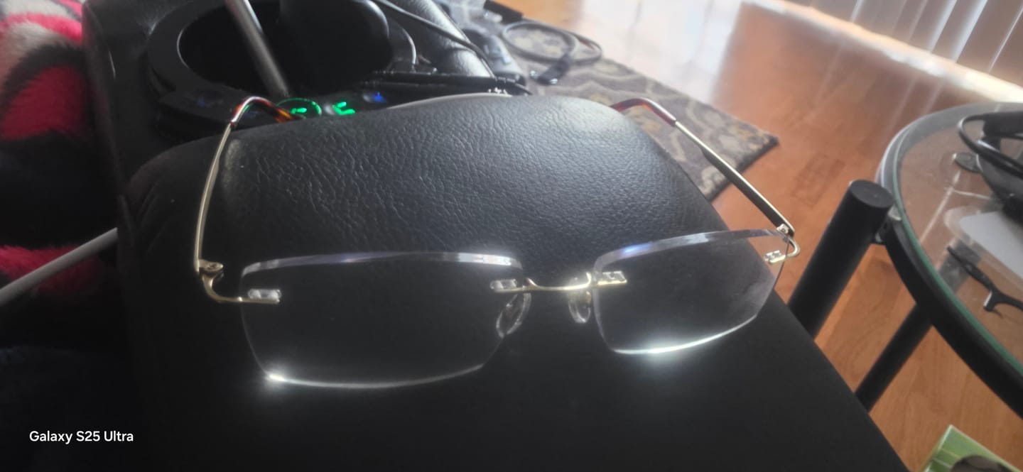 Customer photo review of Clarence | New Arrival Classic Flexible Rimless Titanium Eyeglasses