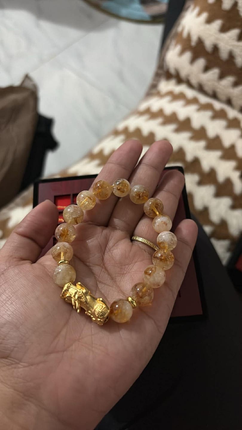 Customer photo review of 2026 Color of the Year Gold-Citrine-PiYao for Abundance-Success-Good Fortune