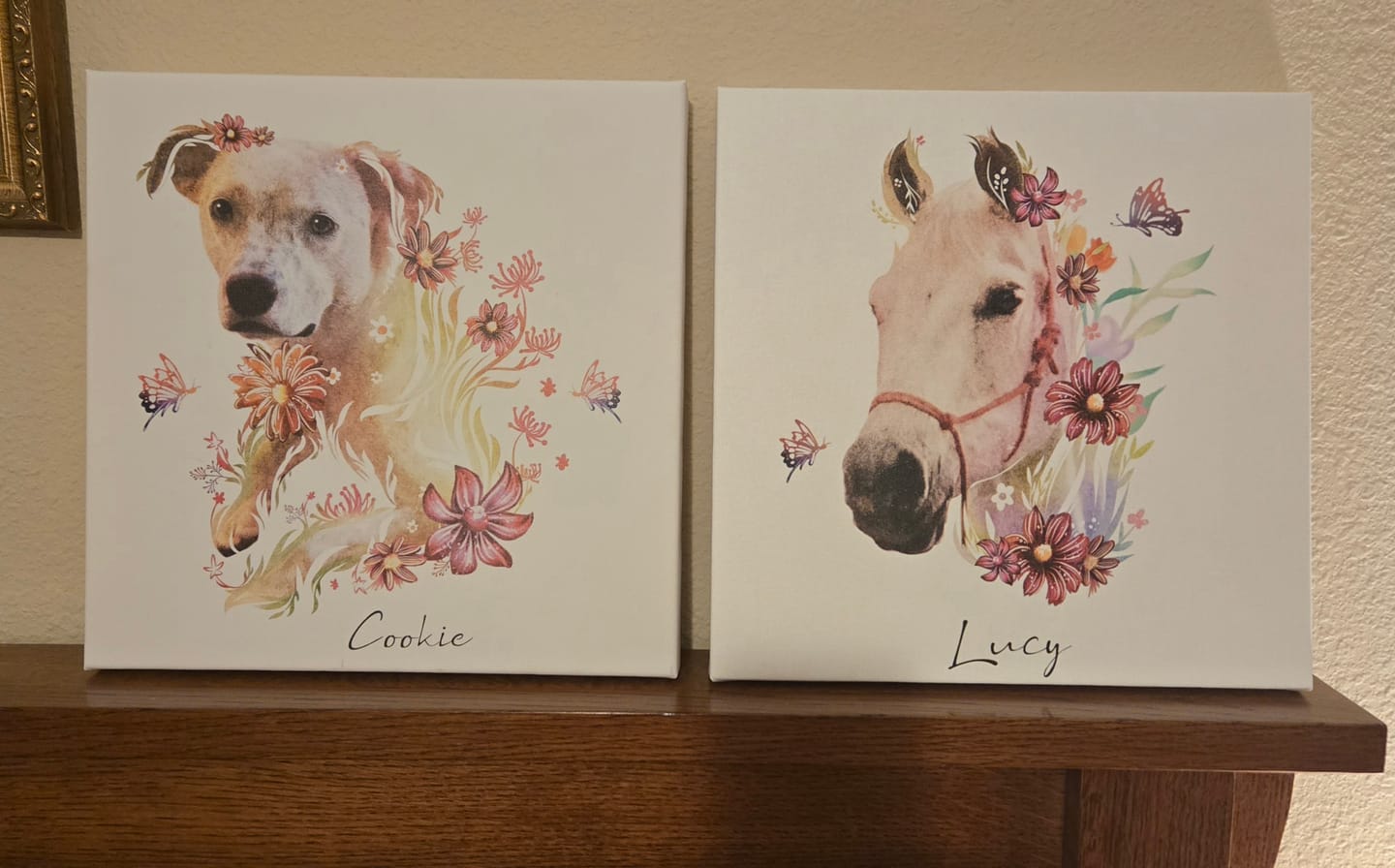 Customer photo review of Flowerpup Custom Pet Portrait (Humans too!)