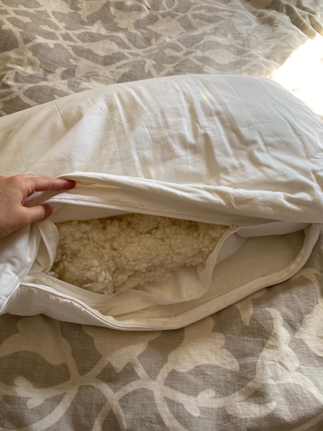 Customer photo review of Wool Pillow