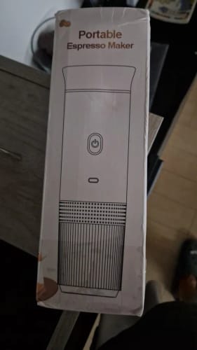 Customer photo review of Cafetera Espresso portátil eléctrica inalámbrica para coche y hogar, cafetera para acampar, cafetera de viaje en polvo con cápsula 3 en 1