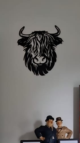 Customer photo review of Highland Cow Wall Art