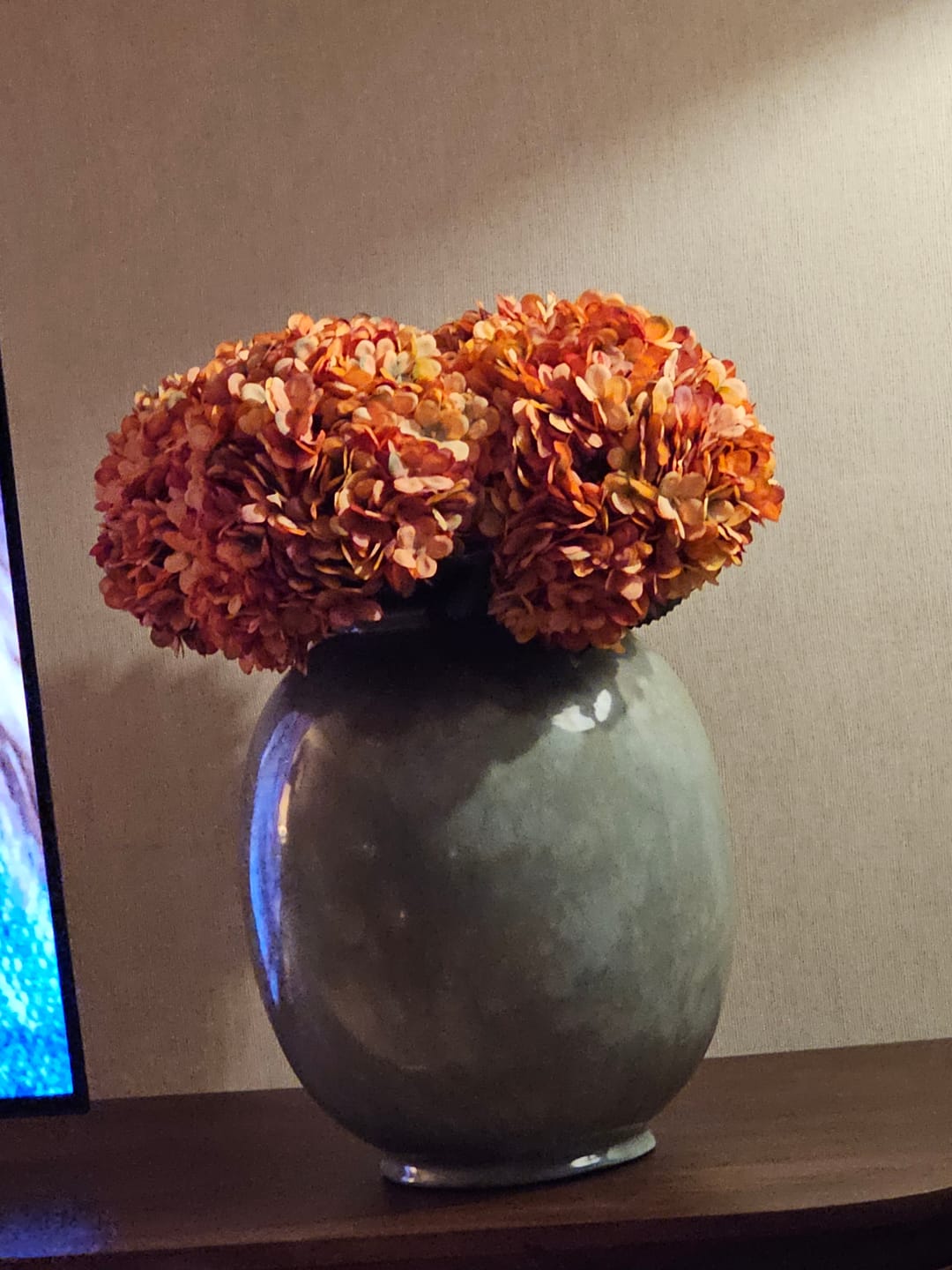 Customer photo review of Grote Zijden Hortensia - Oranje